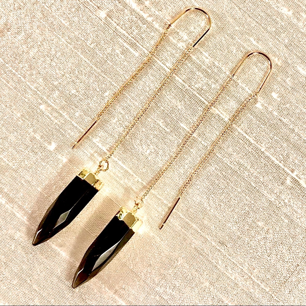 ✨Smokey Quartz Threader Earrings✨
